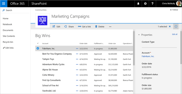 New Lists UX in SharePoint Online